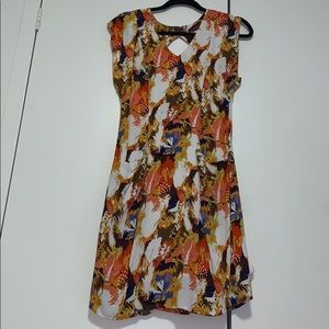 Maple Multicolored Dress with Open Back Detail